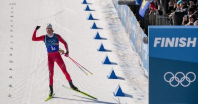 Norwegian cross-country skiier Johannes Klaebo wins 9th gold medal, setting a Winter Olympics record