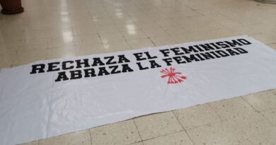 Políticas de la Complutense denuncia que un grupo de 30 violentos ha irrumpido en la facultad para vandalizar el material del 8-M | Noticias de Madrid